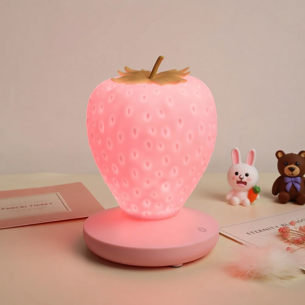 LED Strawberry Night Light for Kids' Bedrooms