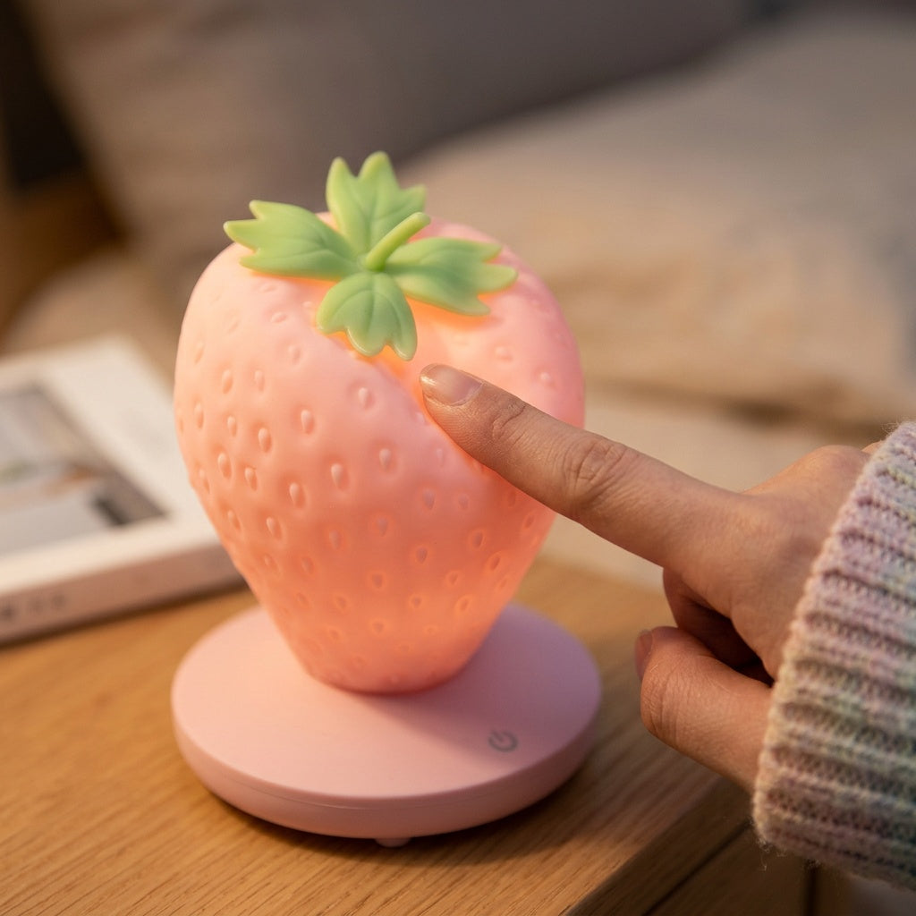 LED Strawberry Night Light for Kids' Bedrooms